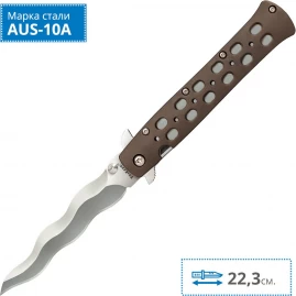 Нож COLD STEEL TI-LITE 4" KRIS PLANE 26SK4